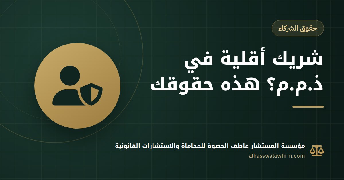 شريك أقلية في شركة ذات مسئولية محدودة؟ حقوقك وكيف تحمي حصتك من الأغلبية